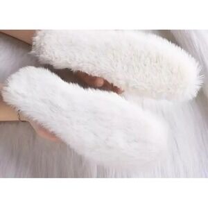 4 Pair Winter Warm Boots Shoe Insoles Faux Wool felt fur Sheepskin Sz 8 Women